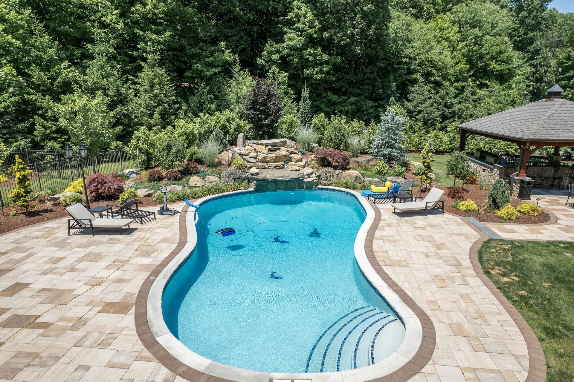 Backyard Kitchen, Pool & Massive Koi Pond — image 6
